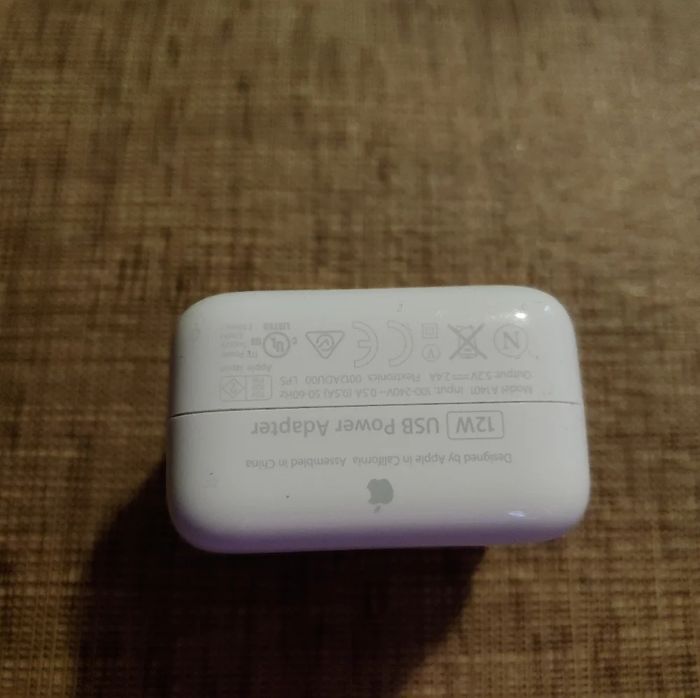 Original Apple USB Power Adapter 12w Block
